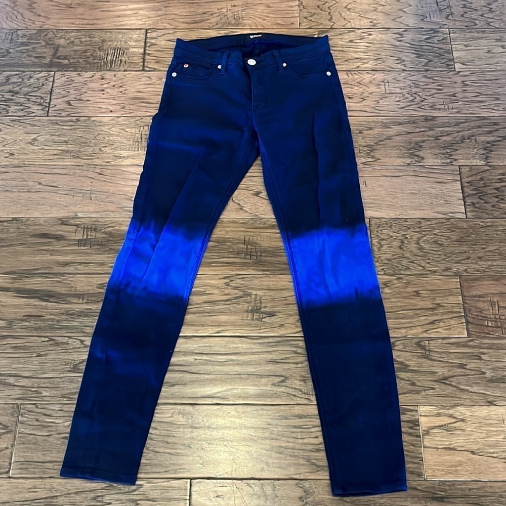 Hudson Jeans Women Skinny Blue Ombre Stretch Denim